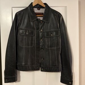 Men's Black Leather Jacket